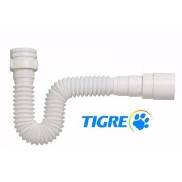 Imagem de Sifão Sanfonado Universal Tigre Ajustável Copo Flexível P/ Ralo, Pia, 