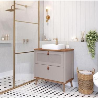 Imagem de Gabinete Para Banheiro Vêneto Capuccino/Freijo MGM Móveis 60cm - MGM M