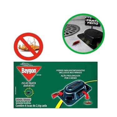 Imagem de Armadilhas com 6 Iscas Baratas 2,6g Cada SC Johnson Baygon, 2,6g