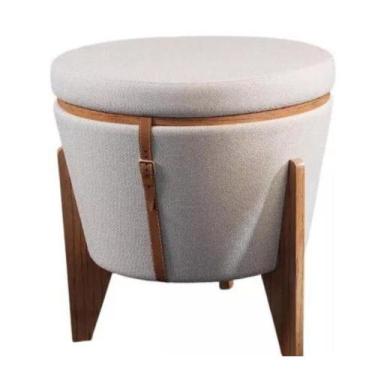 Imagem de Puff decorativo flex 3 em 1 linho claro - RD Decor