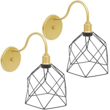 Imagem de 2 Luminárias Arandela de Parede Aramada Cálice Industrial Retro Vintag