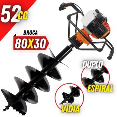 Imagem de Perfurador de Solo Vulcan VPS520 2T com Broca 80x30cm Para Fixação de 
