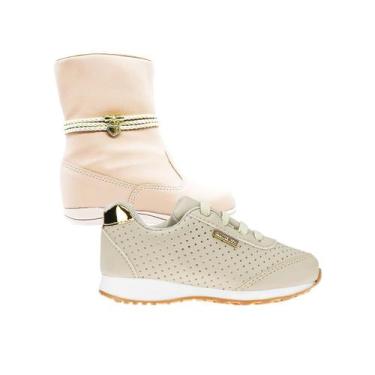 Imagem de Tenis Feminino e Coturno Infantil - KIT 2 PARES Tam 20 ao 34 - sapatin