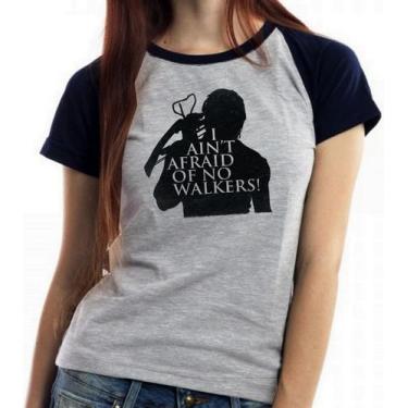 Imagem de Baby look blusa feminina ou Camiseta unissex The Walking Dead Afraid  