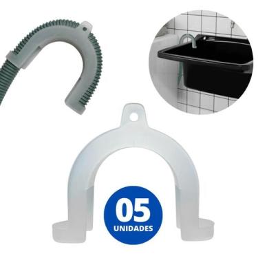 Imagem de Suporte Curva Para Mangueira Saída Água Máquina De Lavar Universal  Ka