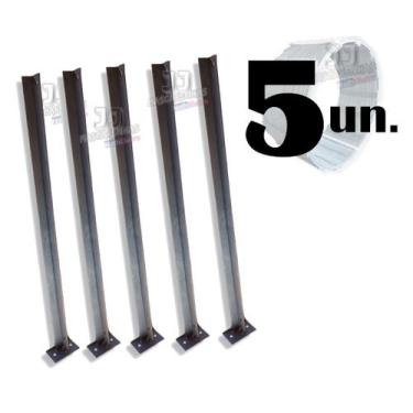 Imagem de Poste para fixação para concertina 30cm parafusar - 5 unid. - JJ