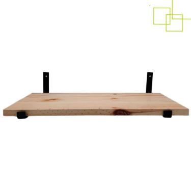 Imagem de Prateleira Madeira Pinus Suporte Invertido 50x20cm - Expresso da Madei