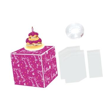 Imagem de UGPLM Gaveta para Dinheiro de Presente, Caixa com Cartão Destacável para Aniversário, Roxo