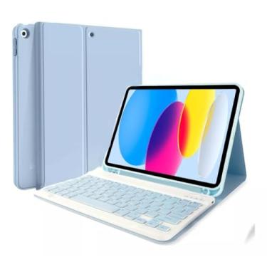 Imagem de Capa Com Teclado Wifi Para Apple iPad 9a 8a 7a Geração 10.2-10.5 Polegadas (Azul Claro) - POPSHOPE