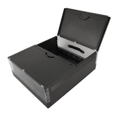 Imagem de Grande Capacidade Sob a Gaveta da Caixa de Armazenamento da Cama, Organizador de Roupas Transparente, Armazenamento Flexível para Quarto, Sob o sofá, Guarda-roupa e Armário (Preto)