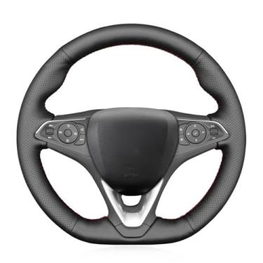 Imagem de MEWANT Capa de volante de couro de microfibra respirável costurada à mão para Opel Astra (K) 2015-2020 / Combo 2018-2020 / Corsa (E|F) 2014-2020 / Grandland X 2017-2020 / Insignia (CT) B 2017-2020