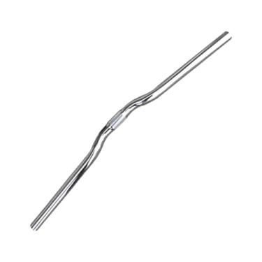 Imagem de UGPLM Guiador de bicicleta, barra plana, riser, componente de bicicleta, mountain bike, forte, encaixe de 25.4mm, poste de metal, leve, comprimento 580mm, Material de Ferro