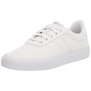 Imagem de adidas Tênis de skate feminino Vulc Raid3r, Branco/Prata Metálico, 10