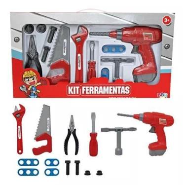 Imagem de Kit Ferramentas Com Furadeira Realista Infantil  Bbr Toys