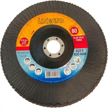 Imagem de Disco Flap Lineato Itambe 7'' - Grao 80