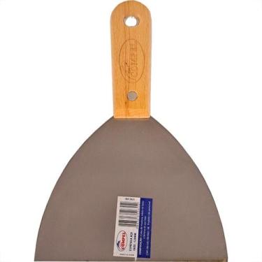 Imagem de Espatula Compel Aco Inox Cabo Madeira 120Mm - Kit C/6 Pecas - PINCEIS 