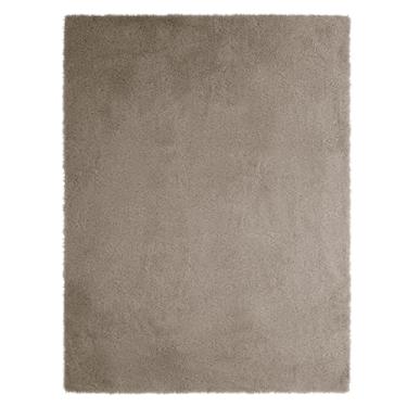 Imagem de Tapete Grande Sala e Quarto Melody Felpudo Pelinho Confortável Em Poliéster 1,00 x 1,40 M - Jolitex (Bege)