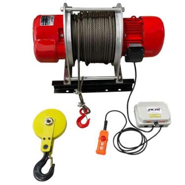 Imagem de Guincho Elétrico 5Ton com 100Mts Cabo de Aço Fixo 220/380V Trifásico G