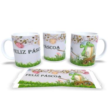 Imagem de Canecas de Porcelana Personalizada Páscoa Encanto e Doçura em Cada Gole