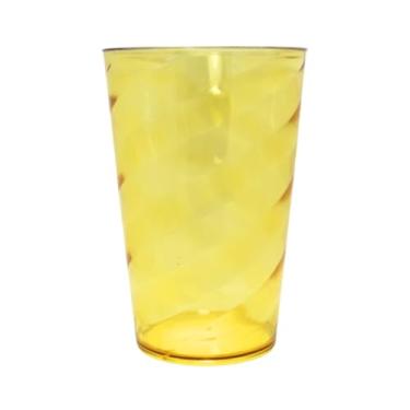 Imagem de Kit 10 Copos Twister 750 ml Acrilico Sem tampa Translucido Colorido lembrancinha Festa Aniversario decoração evento festival balada drink (Amarelo)