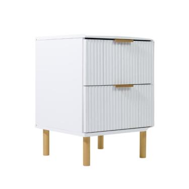 Imagem de Mesa De Cabeceira Ditália 2 Gavetas Dm-121 Branco