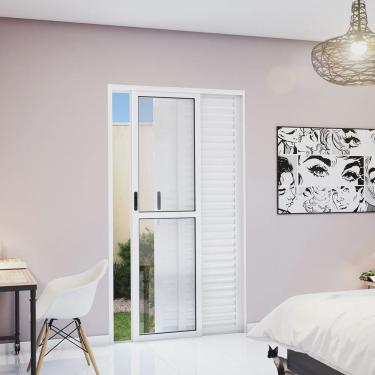 Imagem de Porta Balcão de Aluminio 3 Folhas 213x150 Riobras Aluminio