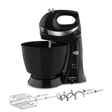 Imagem de Batedeira Elétrica Britânia Diamante Duo Mixer Turbo 4,3 Litros Preta 350W
