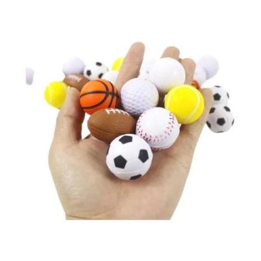 Imagem de Bolas Antiestresse de 4cm (5 Peças) - Futebol, Basquete e Tênis, 5pcs 