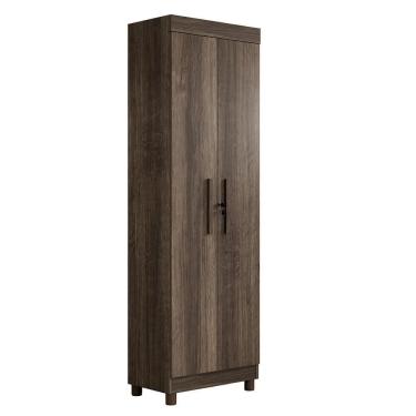 Imagem de Armário Multiuso Roma 2 Portas 5 Prateleiras Com Chave Benetil Imbuia