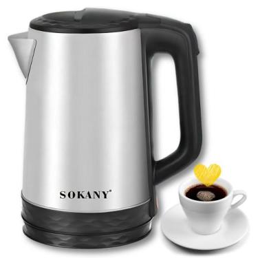 Imagem de Chaleira Portátil Jarra Elétrica Bule inox Compacta 2,3l Litros Ideal 