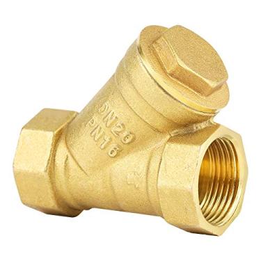 Imagem de Conector de válvula de filtro de bronze para bronze y de alta qualide à prova de ferrugem anti -hidrato Durável Separação de óleo de água de alta pressão 3/4 BSPP feminino amarelo