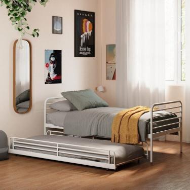 Imagem de Conjunto Bicama Infantil / Juvenil Teko Casatema Branco Fosco / Álamo