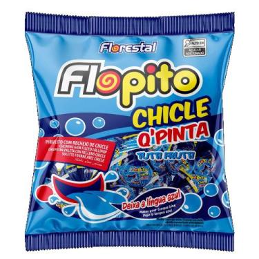 Imagem de Pirulito Chicle Flopito Q Pinta 500gr Florestal 50un