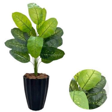 Imagem de Planta Artificial Comigo Ninguem Pode Com Vaso Facetado Casa - PlantaI
