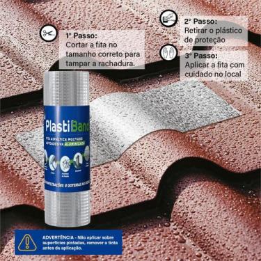 Imagem de Kits Fita para Goteira 45cm x 10m Manta Asfaltica - Dplastic, 1 Unidad