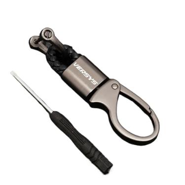 Imagem de jininshengxindianzi Compatible With Versys 650 300 300X 1000 X300 Motorcycle Accessories Keychain Keyring Key Chains Lanyard Chain Key Rings(Black)