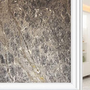 Imagem de Película de janela 3D de mármore, textura de estilo mármore, para porta de vidro, banheiro, sala de estar, L90 x C 190 cm