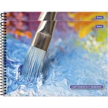 Imagem de Kit 2 Caderno de Desenho e Cartografia 96 folhas Foroni Capa dura