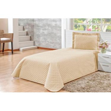 Imagem de Colcha Cobre leito Kaique Solteiro 2 Peças Tecido Matelado Microfibra 