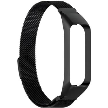 Imagem de Pulseira Metal Aço Milanesa Para Galaxy Fit 2 Fit2 Sm-r220 DM ACESSÓRIOS (PRETO)