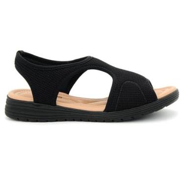 Imagem de Sandália Comfortflex Anabela Confortavel Feminino 2551302 Cor:preto;tamanho:41
