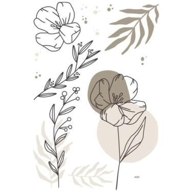 Imagem de Papel De Parede 120x80cm Decorativo Folhagem Boho Marrom - Nova Cor