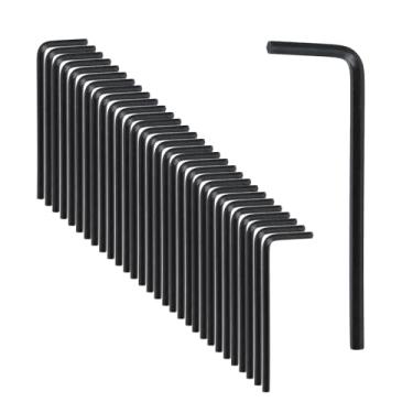 Imagem de Antrader Conjunto de chaves hexagonais - Chave Allen em forma de L de 2,5 mm para reparo, instalação, pacote com 30, preto