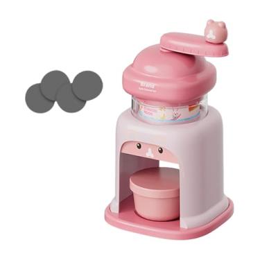 Imagem de WeiLaiKeQi de Gelo Manual, Raspador de Gelo Rotativo, Utensílios de Cozinha, Máquina de Raspadinha para Festas em Bares Domésticos, Rosa com 1 Tigela