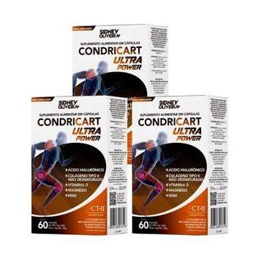 Imagem de Kit 3 Unidades Condricart Ultra Power Colágeno Tipo II, Ácido Hialurôn