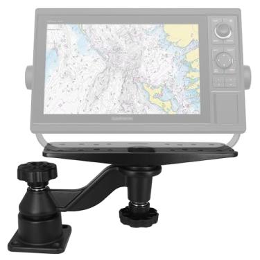 Imagem de WINDFRD Suporte para localizador de peixes marinhos, suporte de plotter cartográfico de alumínio com braço reforçado, compatível com tela de 9-12 polegadas, compatível com Garmin, Lowrance, Humminbird