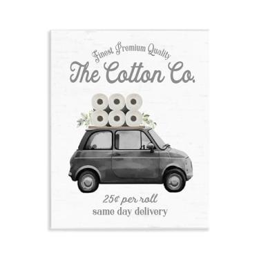 Imagem de Stupell Industries Design de arte de parede de entrega de papel higiênico Cotton Co por Lettered and Lined, 14 x 11