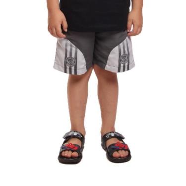 Imagem de Bermuda Tactel Ox Silver Estilo Short, Cinza, Menino, 10