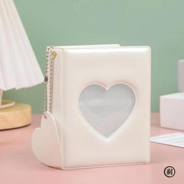 Imagem de Álbum De Fotos Em Forma De Coração De 3 Polegadas Com 32 Bolsos Para A