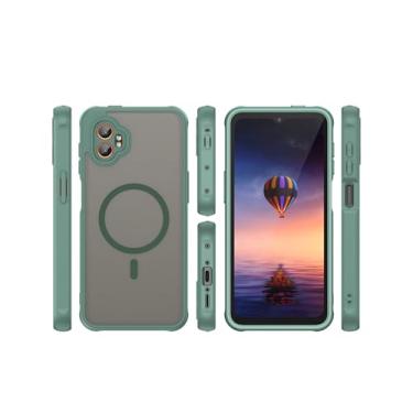 Imagem de Capa compatível com Samsung Galaxy XCover 7 Pro, compatível com MagSafe, anti-queda, compatível com Samsung Galaxy XCover7 Pro SM-G766U1 capa protetora para celular verde